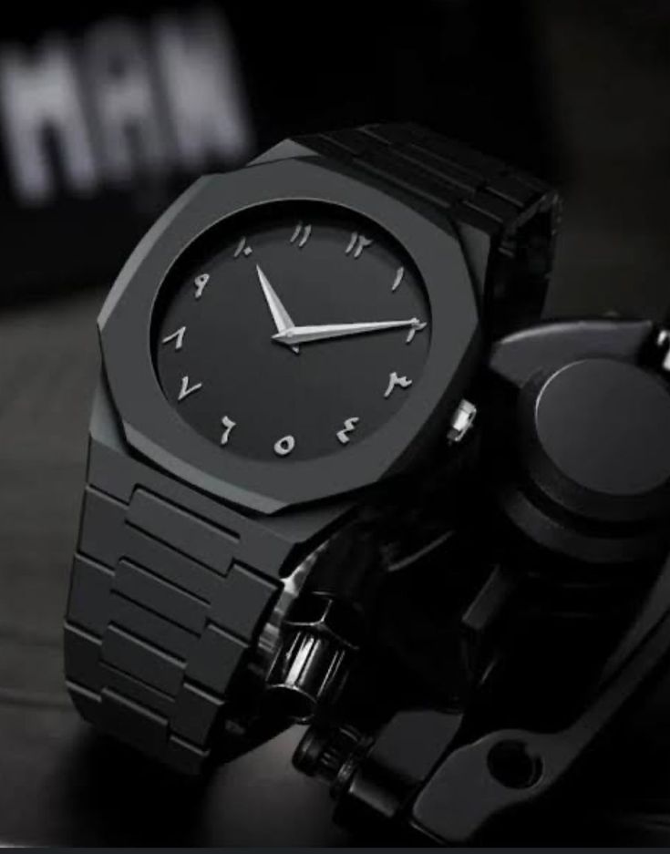 Black Arabic Aura Watch for Men